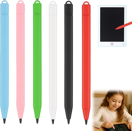 Tabletpen - Zwart - Geschikt voor LCD-schrijftabletten - Met Anti-verlies Koord - Voor Studenten en Mobiele Gebruikers