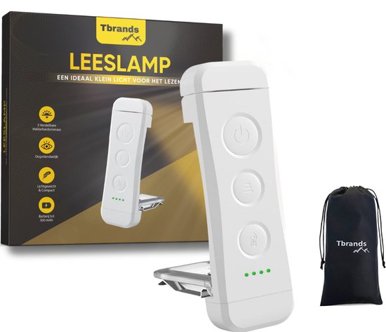Tbrands® - LED Leeslampje met Klem - voor Boek - Amber licht - USB Oplaadbaar - Voor in Bed van Tbrands