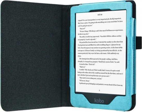 Technow Sleepcover - Hoesje geschikt voor Kobo Nia Hoes - Turquoise van T