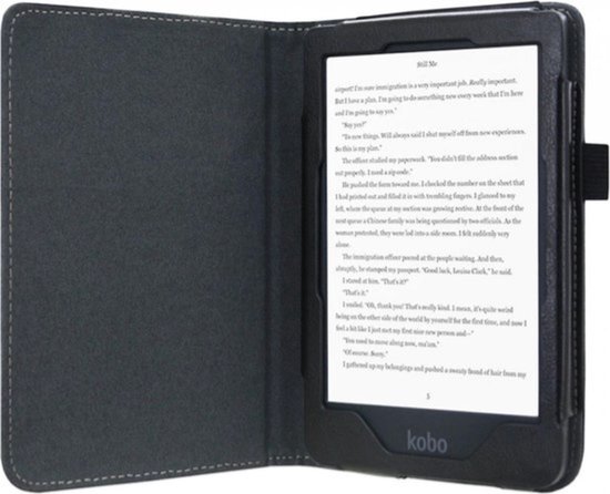 Technow Sleepcover - Hoesje geschikt voor Kobo Nia Hoes - Zwart van T