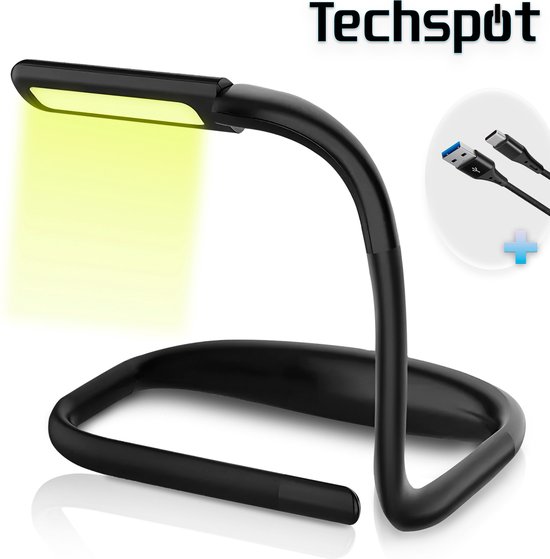 Techspot© Multifunctionele Neklamp - LED - nekleeslamp - Werklamp/klussen/haakwerk - USB-C - Oplaadbaar - Hardlopen - 3 kleurstanden - 270° Roteerbaar - dimbaar van T