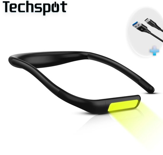Techspot© Neklamp - Leeslamp - Neklampje voor haakwerk - flexibel - leeslampje - Werklamp - USB-C - Oplaadbaar - Looplamp - 3 kleurstanden - dimbaar van Techspot