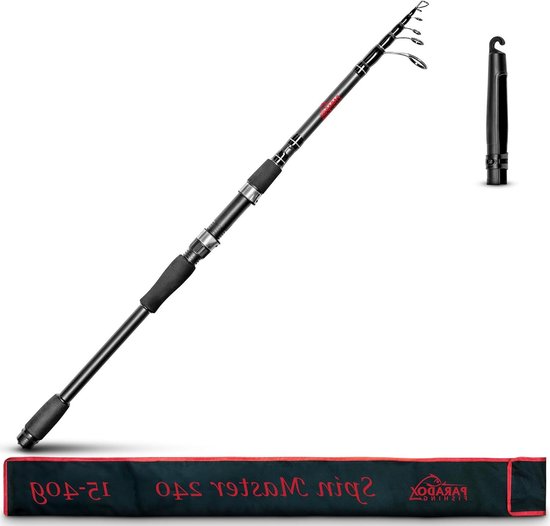 Telescopische spinhengel - 21 m/24 m/27 m - voor baars snoek snoekbaars - vishengel baitcast - klein transportformaat - perfect voor op reis van T