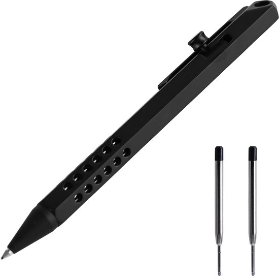 Titanium 6-Zijdige Hollow Bolt Action Pen voor