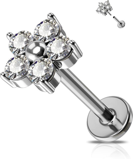 Titanium Oorbellen Push in Threadless Oorbellen Kraakbeen Oorbellen Lip Stud Neus Piercing Sieraden Tragus Oorbel voor Vrouwen Mannen
