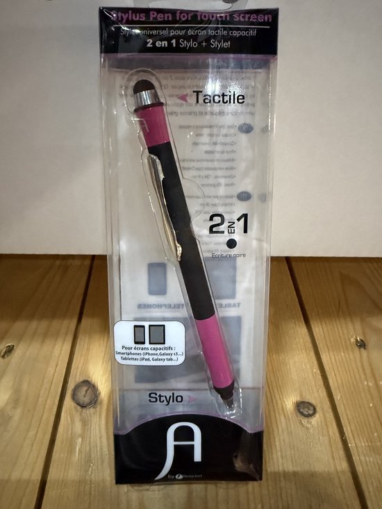 Tochscreen pen & Pen 2 in 1 Roze
