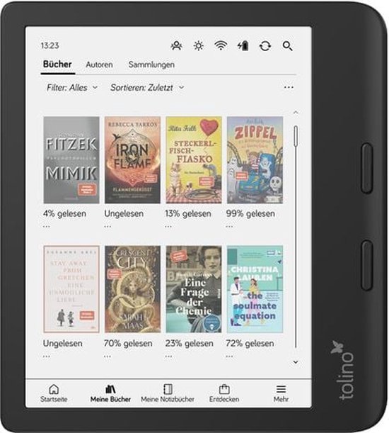 Tolino 4016621130183 e-book reader Touchscreen Wifi Zwart