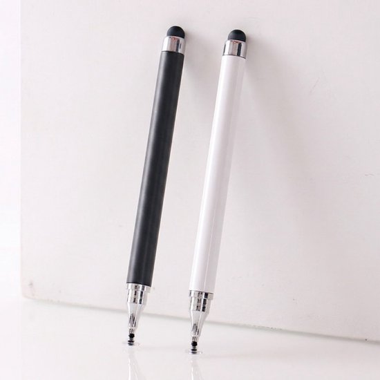 Touchpen Set Zwart en Wit - Stylus Pen voor Tablet en Smartphone - Universeel Geschikt voor iPad iPhone Samsung Android