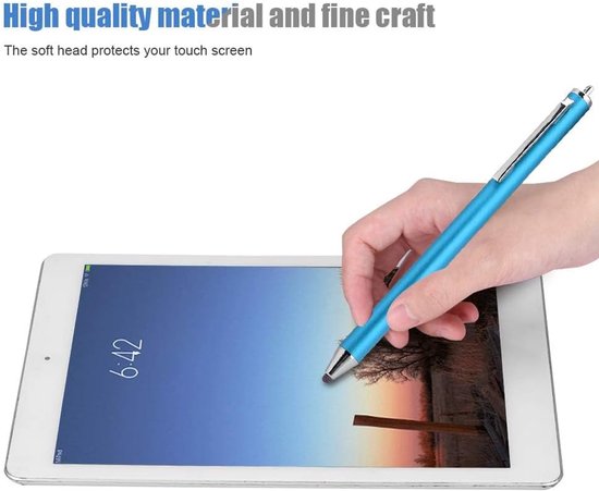 Touchscreen stylus pennen, hoge gevoeligheid en precisie capacitieve pennen met fijne punt, actieve digitale pen voor tablets en mobiele telefoons, diverse kleuren optioneel(blauw)
