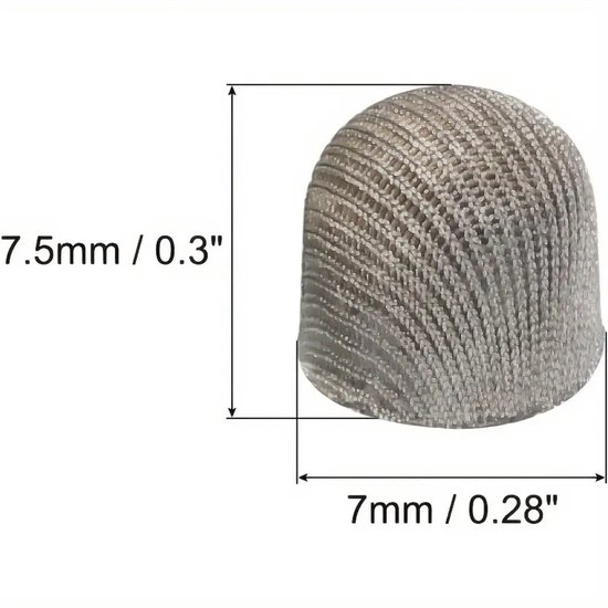 touchscreen tips - silver fiber cloth head hoesjes - voor een betere touchscreen ervaring - 7 x 7.5 mm - 2 stuks van DOTS Pen Tips