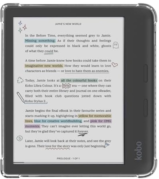 TPU Hoes voor Kobo Libra - 7 Inch Ereader Hoes met Versterkte Hoeken