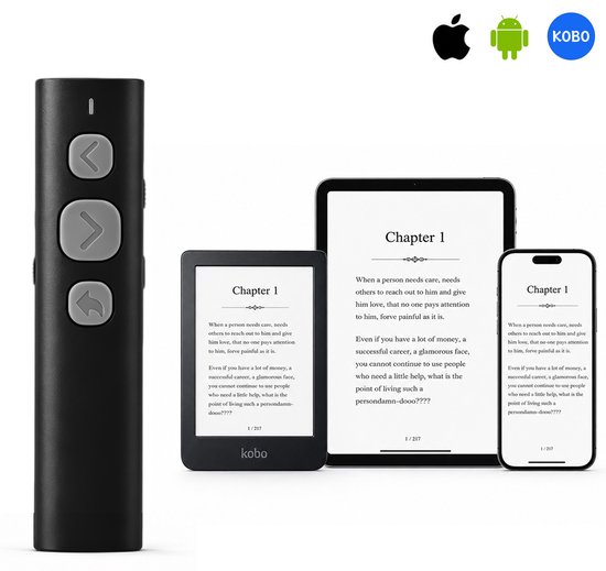 Transnect - Kobo Afstandsbediening - Page Turner - Bluetooth eReader Accessoiress