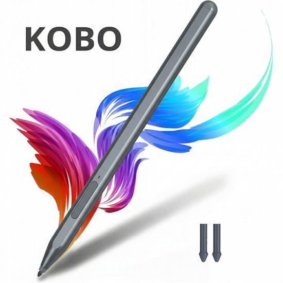 TRANSNECT Stylus Pen voor eReader - Geschikt voor Kobo Libra Colour, Kobo Sage, Kobo Elipsa en Kobo Elipsa 2E - Oplaadbaar - Zilver van Merkloos