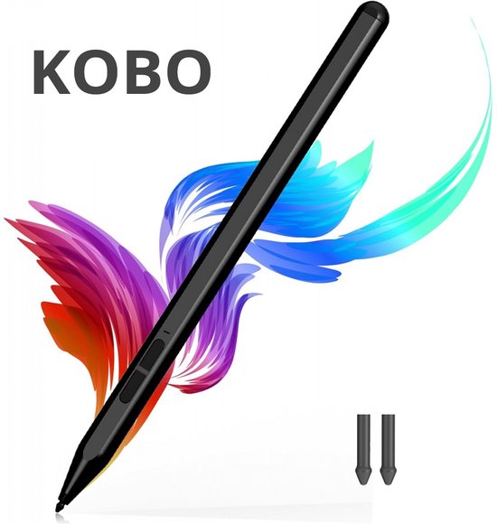 TRANSNECT Stylus Pen voor eReader - Geschikt voor Kobo Libra Colour, Kobo Sage, Kobo Elipsa en Kobo Elipsa 2E - Oplaadbaar - Zwart van Merkloos