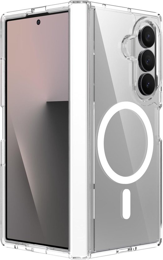 Transparante magnetische beschermhoes voor Z Fold8 Ultra 5G met scharnierbescherming, stootvast en compatibel met MagSafe, optimale bescherming en stijl