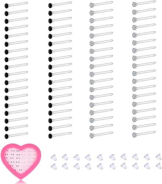 Transparante piercing retainers set transparante oorbel neus tong navel wenkbrauw lip kraakbeen tragus industriële barbell hoefijzer