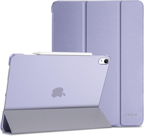 Triple Beschermhoes voor 13 Inch iPad Air M4/M3/M2 (2026/2025/2024), Dunne en Lichte Smart Cover met Heldere Matte Achterkant in Lilac, Ideaal voor Bescherming en Stijl