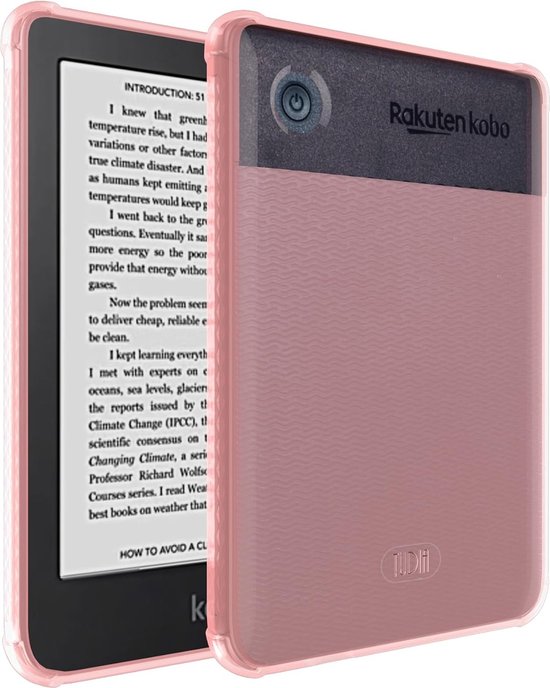 TUDIA SKN Hoesje voor Kobo Clara 2E Transparant Roze van T