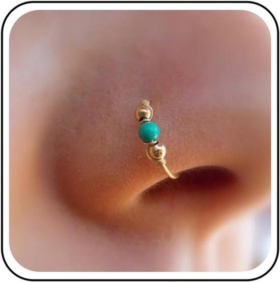 Turquoise neusring hoepel gouden neusring stud kleine neuspiercing kleine piercing neus hoepel neus piercing sieraden voor vrouwen