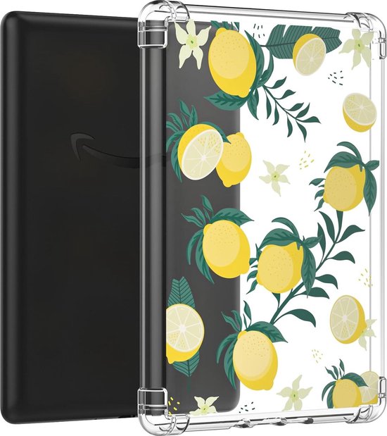 Ultra Clear Soft Flexible Transparent TPU Case Cover for 6.8" Kindle Paperwhite (11th Generation-2021) and Kindle Paperwhite Signature Edition - Lemon Tree Pattern van MLEMEGAME
