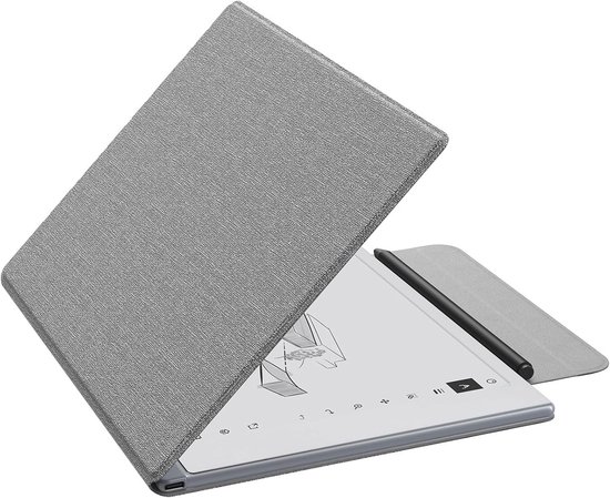 Ultra-dunne hoes voor reMarkable 2 tablet 10.3" met penhouder, magnetische sluiting en slimme folio cover in denimgrijs