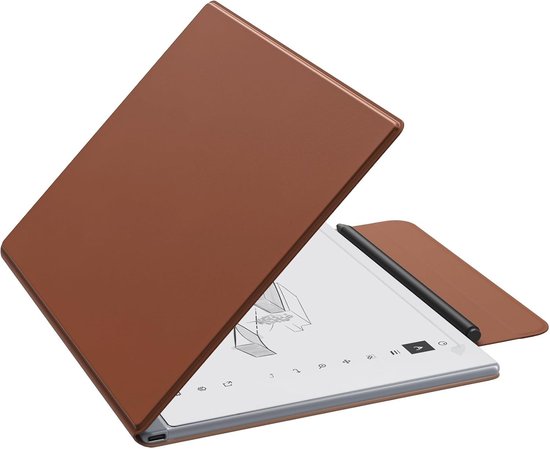 Ultra-dunne Smart Folio Hoes voor reMarkable 2 Tablet 10.3" met Penhouder, Bruin, Bescherming en Stijl