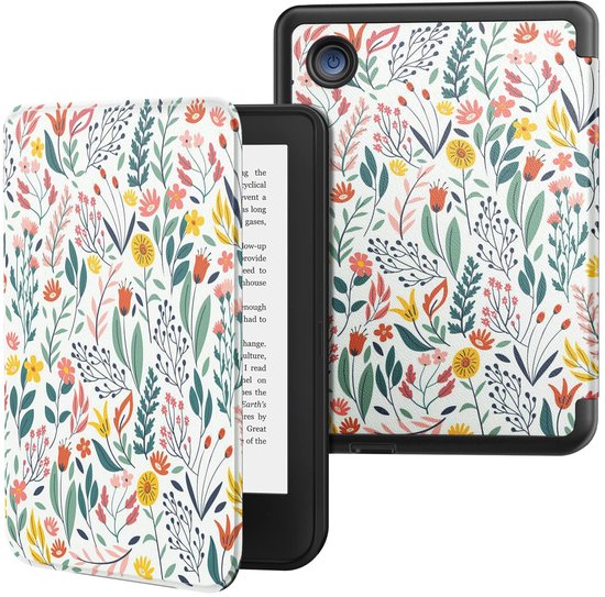 Ultra Slim Folio Case - voor Kobo Clara BW/Clara Colour/Clara 2E 6" - Auto Wake/Sleep - Bloemen van EasyAcc