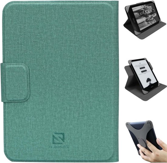 Universele Afneembare Hoes voor 6'' Nieuwe Kindle 2024/2022 en Kobo Nia/Clara 2E/Clara HD, Lichtgewicht met Meerdere Kijkhoeken - Cyan