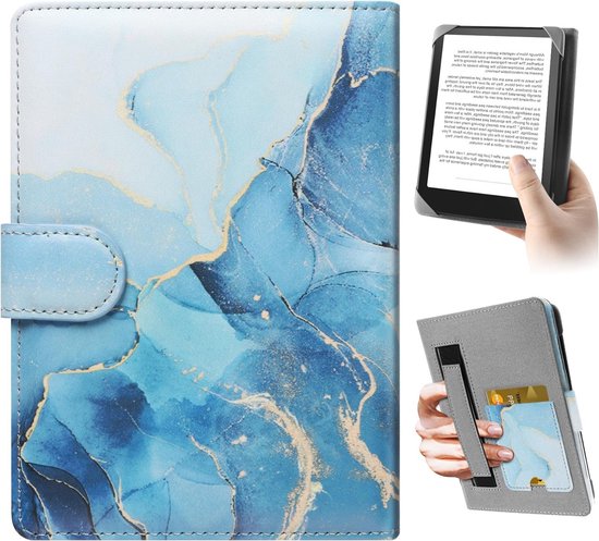 Universele Beschermhoes voor 6-6.8 inch E-Book Readers, Geschikt voor Kindle Paperwhite en Kobo Clara, Inclusief Opbergvak en Duurzaam Ontwerp