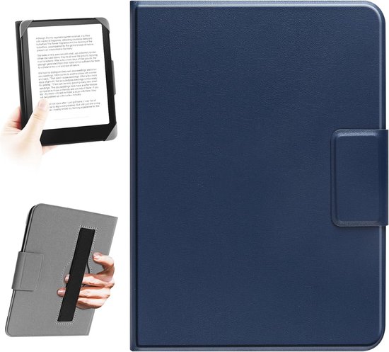 Universele Beschermhoes voor 6.8 Inch E-Readers - Geschikt voor Kindle, Kobo en PocketBook - Elastische Bescherming in Blauw van Universele