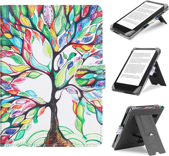 Universele Beschermhoes voor 6.8 inch en 7 inch eReaders met Stand - Geschikt voor Pocketbook, Tolino, Sony en Kobo, Ideaal voor Kindle Paperwhite en Kobo Clara HD van Universele