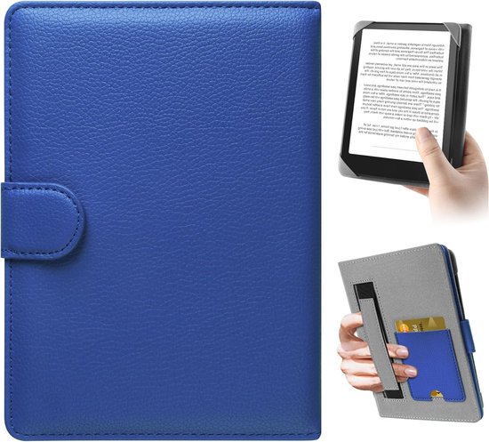 Universele E-book Reader Hoes voor 6" en 6.8" Toestellen, Beschermende Leren Cover voor Kindle Paperwhite, Kobo Clara HD en Tolino