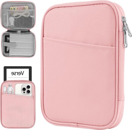 Universele Hoes voor 6" tot 7" E-readers zoals Kindle, Kobo en Tolino met Schokbestendige Bescherming, Roze