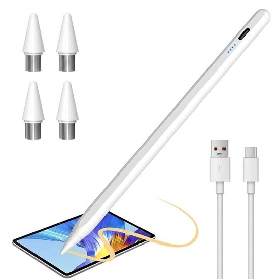 Universele Tablet Stylus met 4 Vervangtips