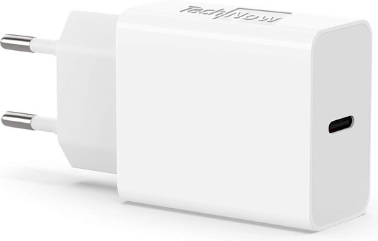 USB C Adapter geschikt voor USB C kabel Oplader - Snellader 20W Universeel voor Telefoon / Tablet / Smartphone / GSM van Akyga