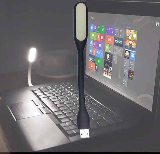 USB lampje - leeslamp - nachtlamp - led - Zwart - DisQounts