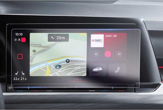 V-W Golf 8 MK8 GTI GTE GTD 2020-2023 2024 10 inch navigatiebeschermfolie, nano-displaybeschermfolie voor VW Golf 8 10 inch Discover Pro 6H, krasbestendig
