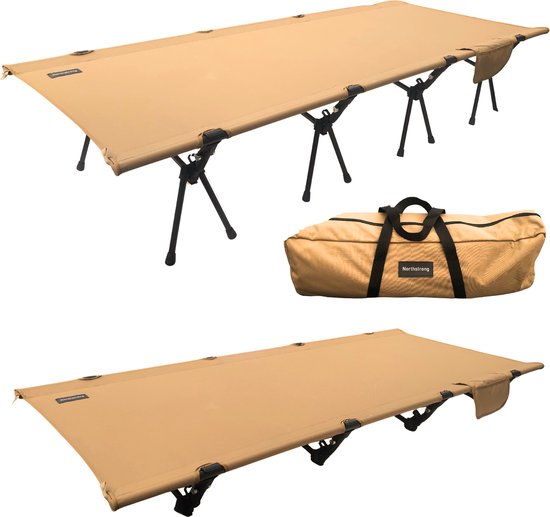 veldbed XXL | 190x80x29 | kampeerbed | hoog/laag | duurzaam en sterk | nieuwe generatie | kleine opvouwbaar in draagtas van Merkloos