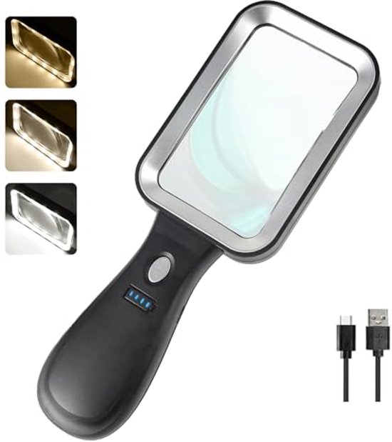 Vergrootglas met Licht 10X - Oplaadbaar en Onbreekbaar van Fancii