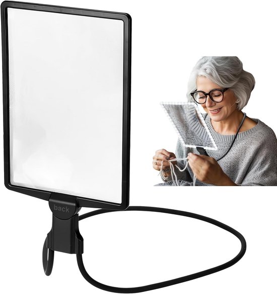 Vergrootglas om te lezen met LED-verlichting en nekkoord voor senioren van Merkloos