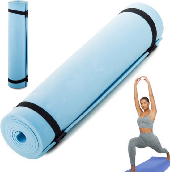 Verk Group - Yogamat - Sportmat - Fitnessmat - Blauw - Gemaakt van hoogwaardige materialen van Verk Group