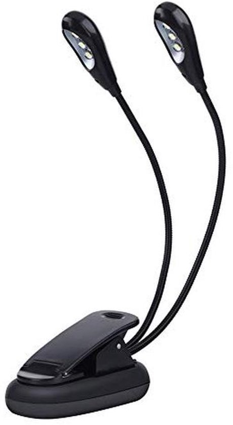 Verstelbare clip-on LED leeslamp voor muziekstandaard - perfect voor nachtelijk lezen van Merkloos