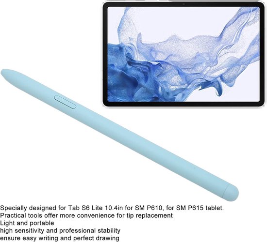 Vervanging Smart Pen met 5 Tips voor Tablet - Blauw - Hoge Gevoeligheid - Compatibel met SM P610 SM P615