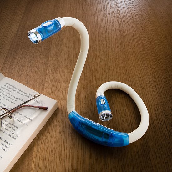 Vervormbaar LED leeslampje - Neklampje - 55 CM - Blauw van VER