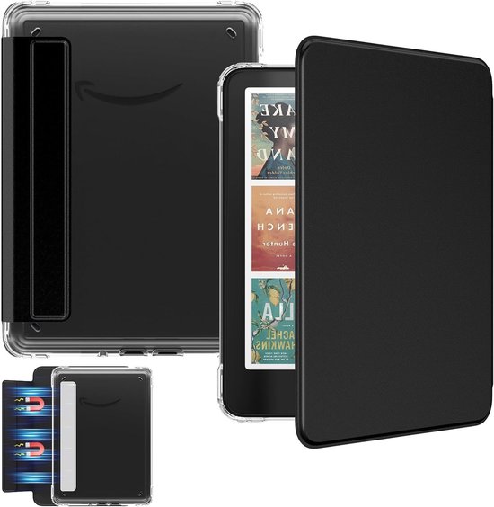 Verwijderbare Magnetische Hoes voor 7" Kindle Paperwhite 12e Generatie en Kindle Colorsoft 2024/2025, Ultra Duidelijk en Krasbestendig, Lichtgewicht Bescherming met Automatische Wake/Sleep Functie, Denim Zwart