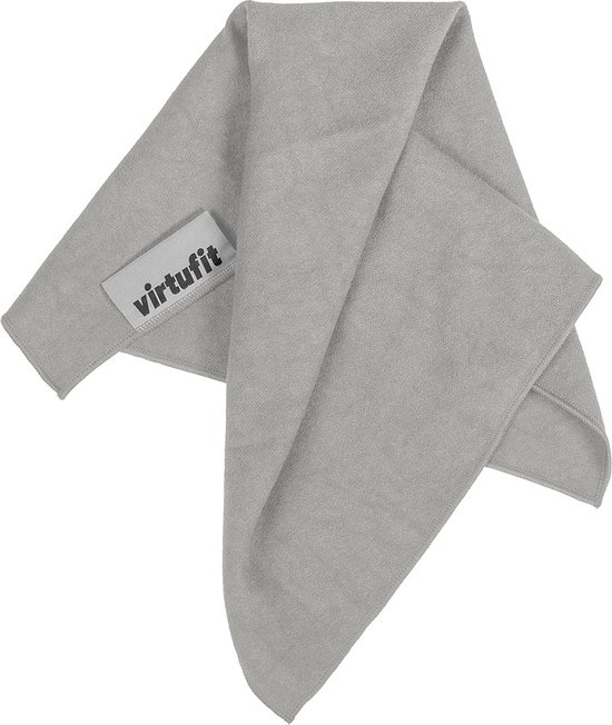 VirtuFit Premium Yoga Handdoek - Absorberend - Microvezel - 76 x 51 cm - Natural Grey van VirtuFit