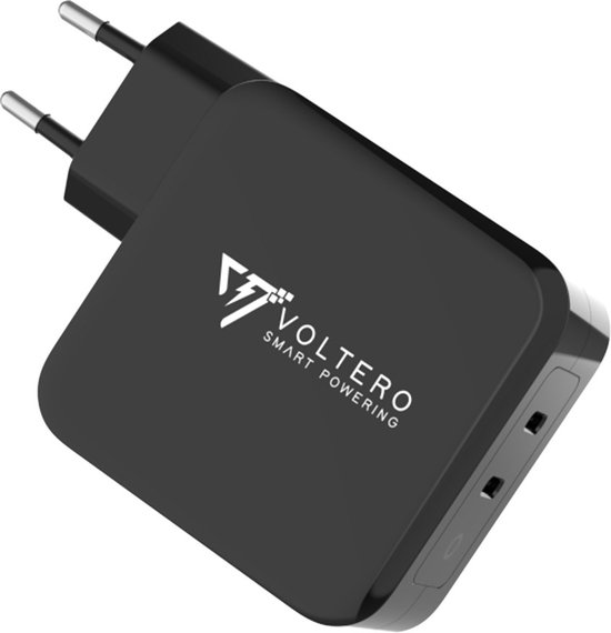 Voltero C100 - USB-C Oplader - GaN Fast Charging - 100W - Snellader voor Apple iPhone, Samsung Galaxy, iPad, Chromebook, MacBook - Zwart van Merkloos