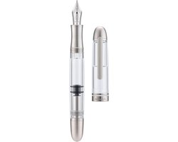 Vulpen Set - Schrijfgerei Acryl - Kalligrafie Tekenen - Piston Vulsysteem - 1.1mm Stub Nib - Transparant