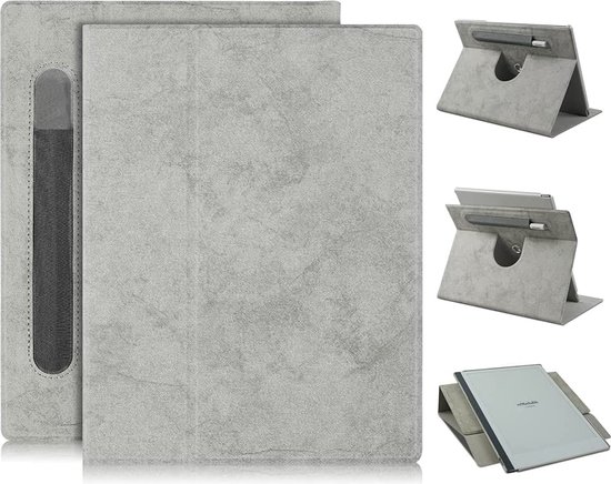 Xuanbeier Remarkable 2 Hoes - Met Roterende Functie En Penhouder - Remarkable 2 Cover - Grijs van Merkloos