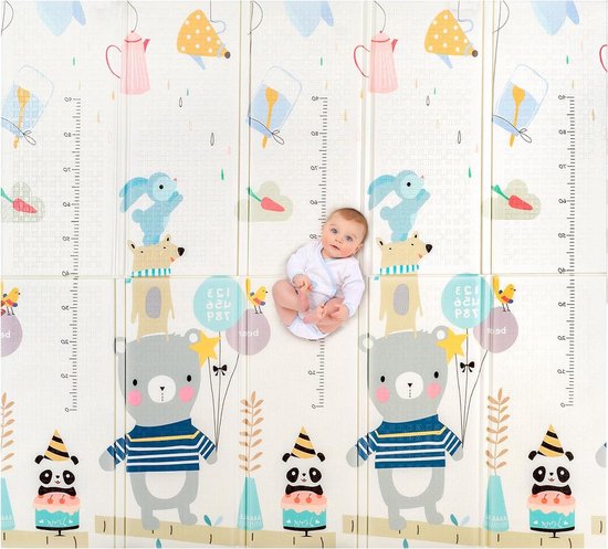 XXL Dubbelzijdige Baby Play Mat met Dubbel Patroon - Reversible Speelmatten voor Baby Side en Gym Floor Side play mat baby van Hakuna Matte